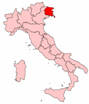 Map of Friuli-Venezia Guilia
