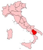 Map of Basilicato