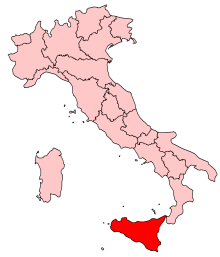 Map of Sicily