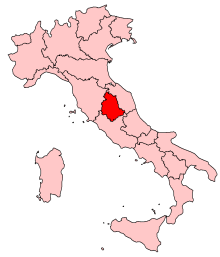 Map of Umbria