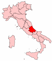 Map of Abruzzo