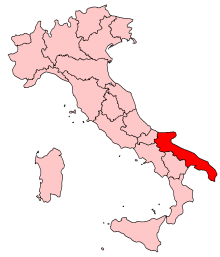 Map of Puglia